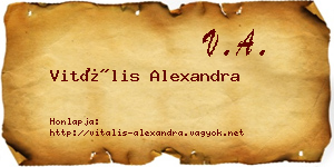 Vitális Alexandra névjegykártya