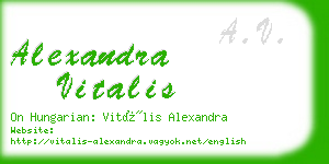 alexandra vitalis business card